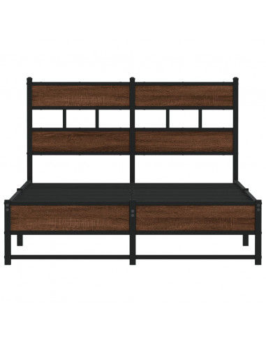 Giroletto senza Materasso in Metallo Rovere Marrone 120x190 cm