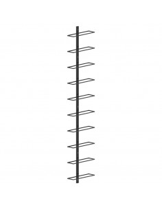 Portavini da Parete per 10 Bottiglie Nero in Metallo 2