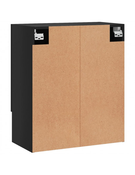 Armadietto a Muro Nero 60x31x70 cm in Legno Multistrato