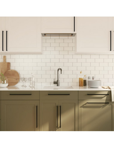 Maniglie per Mobili 5pz Nere 320mm in Acciaio Inox