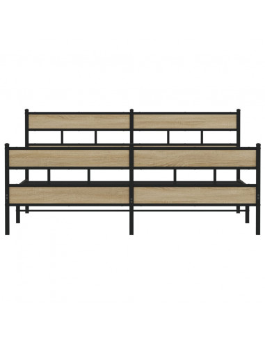 Giroletto senza Materaso in Metallo Rovere Sonoma 183x213 cm