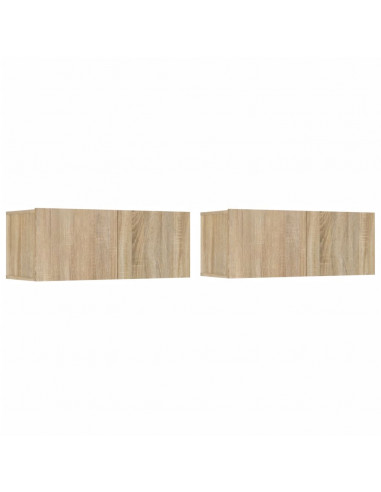 Set di Mobili Porta TV 4 pz Rovere Sonoma in Legno Multistrato