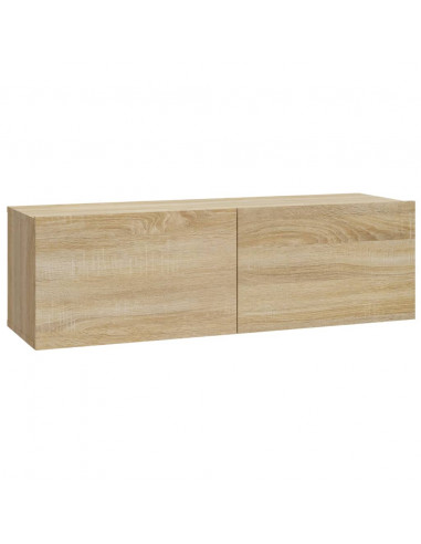 Set di Mobili Porta TV 4 pz Rovere Sonoma in Legno Multistrato