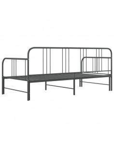 Telaio Divano Letto Estraibile Grigio in Metallo 90x200 cm 2