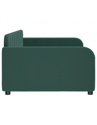 Letto da Giorno Verde Scuro 100x200 cm in Velluto