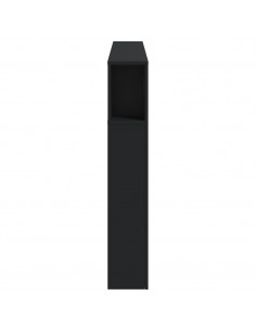 Testiera LED Nera 160x18,5x103,5 cm Legno Multistrato 2