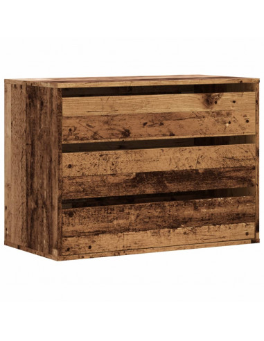 Cassettiera Angolare Legno Antico 80x41x58 cm Legno Multistrato