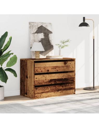 Cassettiera Angolare Legno Antico 80x41x58 cm Legno Multistrato