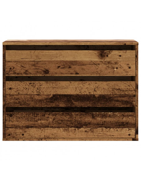 Cassettiera Angolare Legno Antico 80x41x58 cm Legno Multistrato