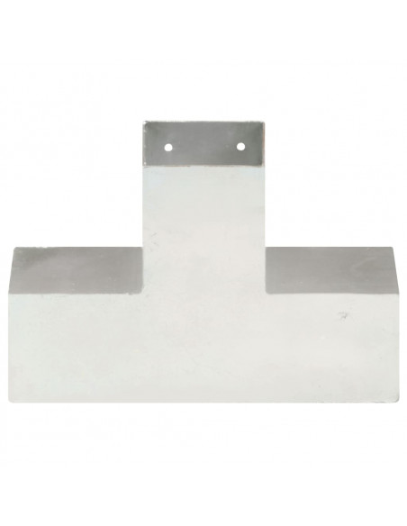 Connettori per Pali a Forma di X 4 pz in Metallo Zincato 91x91 mm