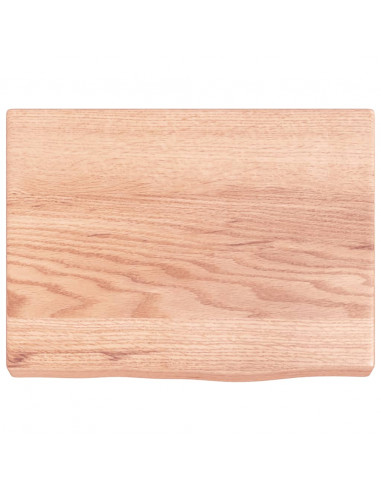 Piano Bagno Marrone 40x30x(2-4) cm Legno Massello Trattato