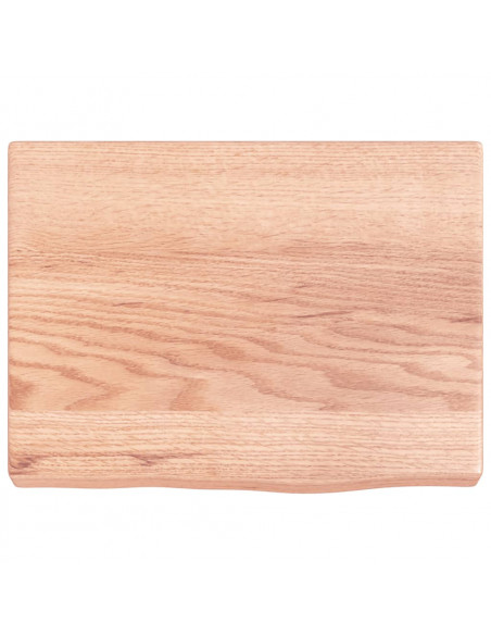 Piano Bagno Marrone 40x30x(2-4) cm Legno Massello Trattato