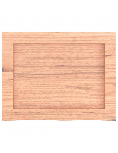 Piano Bagno Marrone 40x30x(2-4) cm Legno Massello Trattato