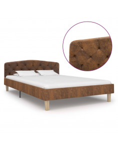 Giroletto Marrone in Similpelle Scamosciata 120x200 cm 2