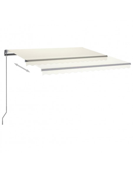 Tenda Automatica con Sensore Vento e LED 450x350 cm Crema