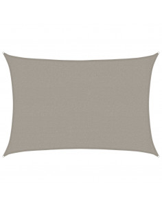 Vela Parasole 160 g/m² Rettangolare Grigio Chiaro 2,5x3,5m HDPE 2