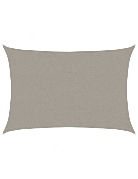 Vela Parasole 160 g/m² Rettangolare Grigio Chiaro 2,5x3,5m HDPE
