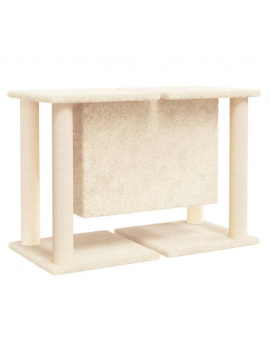 Albero per Gatti con Tiragraffi in Sisal Crema 50 cm
