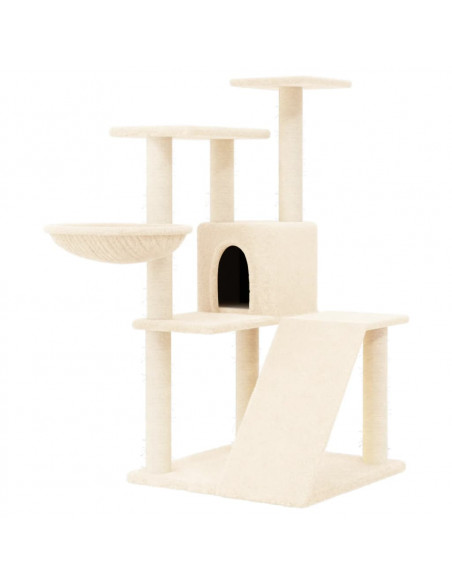 Albero per Gatti con Tiragraffi in Sisal Crema 94 cm