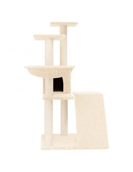 Albero per Gatti con Tiragraffi in Sisal Crema 94 cm