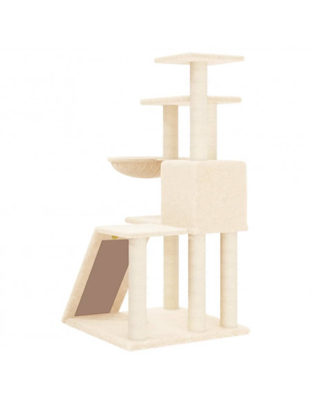 Albero per Gatti con Tiragraffi in Sisal Crema 94 cm
