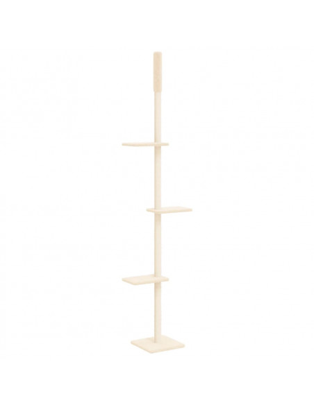 Albero per Gatti da Pavimento a Soffitto Crema 267,5-297,5 cm