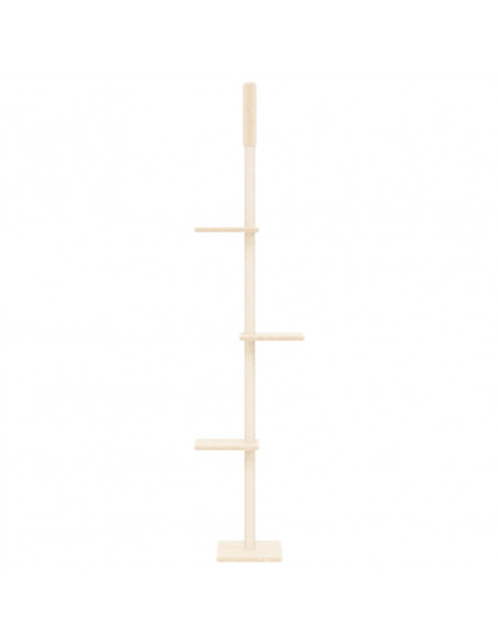 Albero per Gatti da Pavimento a Soffitto Crema 267,5-297,5 cm