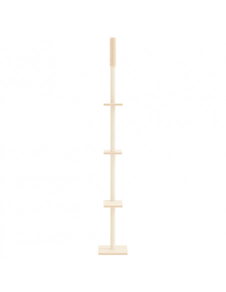 Albero per Gatti da Pavimento a Soffitto Crema 267,5-297,5 cm