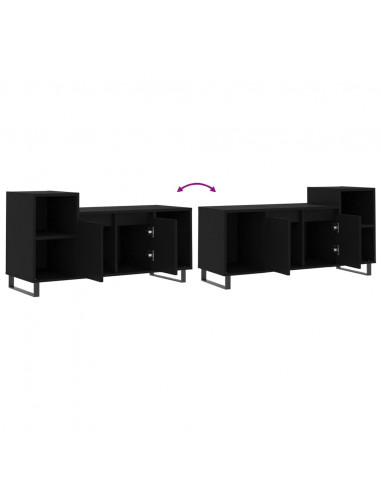 Mobile Porta TV Nero 100x35x55 cm in Legno Multistrato