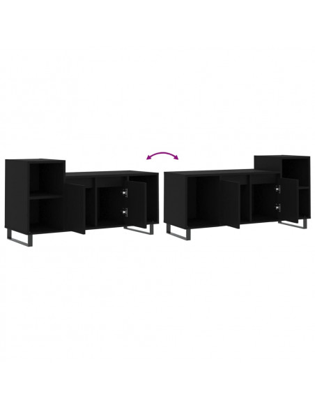 Mobile Porta TV Nero 100x35x55 cm in Legno Multistrato