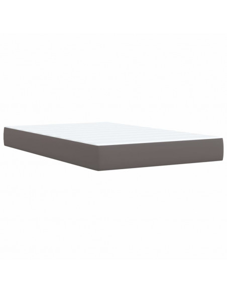 Giroletto a Molle con Materasso Grigio 120x200 cm in Similpelle