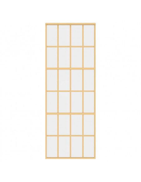 Porta Scorrevole Dorata 76x205 Vetro Trasparente ESG Alluminio
