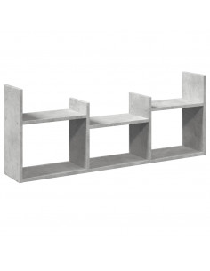 Mobile a Parete 100x18x40 cm Grigio Cemento Legno Multistrato 2