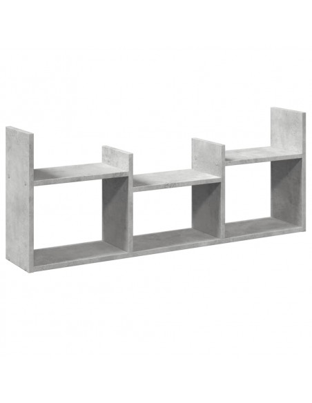 Mobile a Parete 100x18x40 cm Grigio Cemento Legno Multistrato