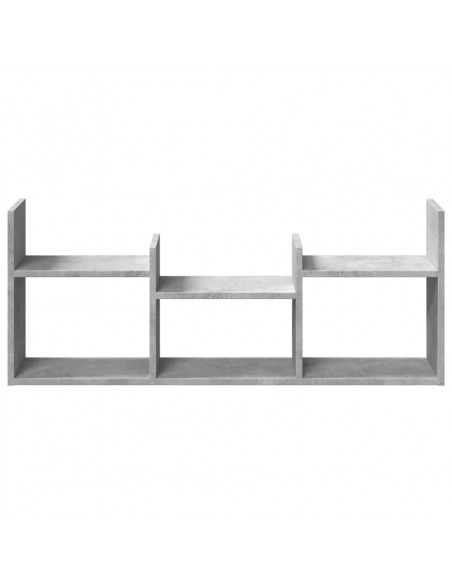 Mobile a Parete 100x18x40 cm Grigio Cemento Legno Multistrato