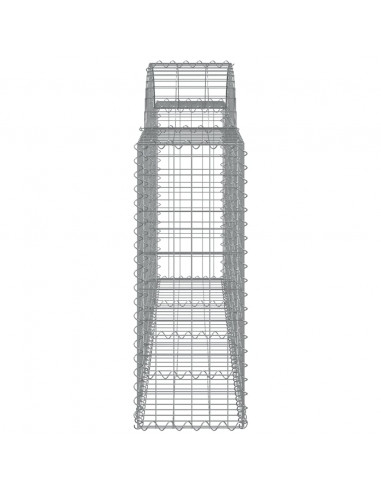 Cesti Gabbioni ad Arco 18 pz 200x30x80/100 cm Ferro Zincato