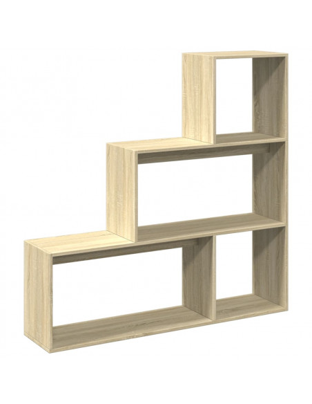 Libreria Divisorio 3 Ripiani Sonoma 123x29x123 cm in Truciolato