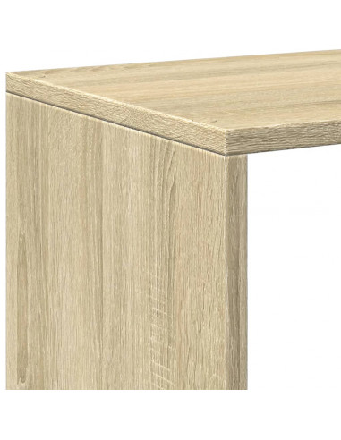 Libreria Divisorio 3 Ripiani Sonoma 123x29x123 cm in Truciolato