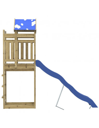 Set da Gioco da Esterno in Legno di Pino Impregnato