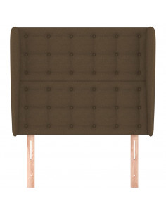 Testiera ad Orecchio Marrone Scuro 83x23x118/128 cm in Tessuto 2