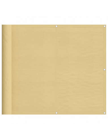 Paravento da Balcone Sabbia 90x400 cm 100% Poliestere Oxford