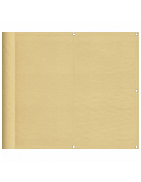 Paravento da Balcone Sabbia 90x400 cm 100% Poliestere Oxford