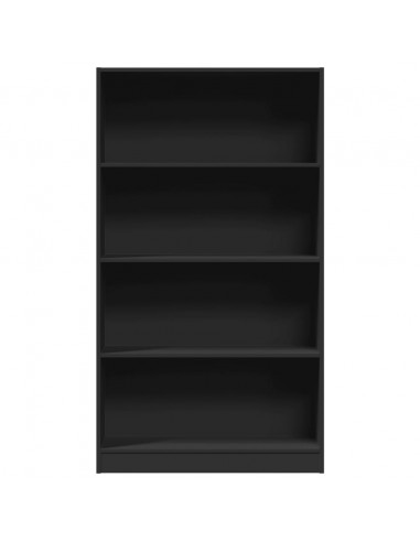 Libreria Nera 80x24x143 cm in Legno Multistrato