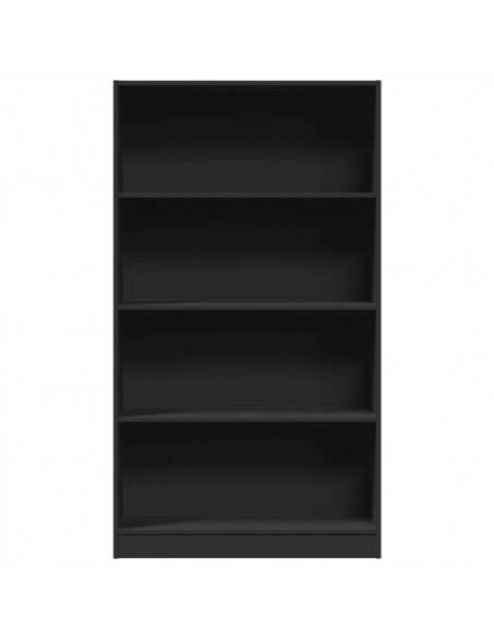 Libreria Nera 80x24x143 cm in Legno Multistrato