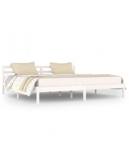 Giroletto in Legno Massello di Pino 200x200 cm Bianco