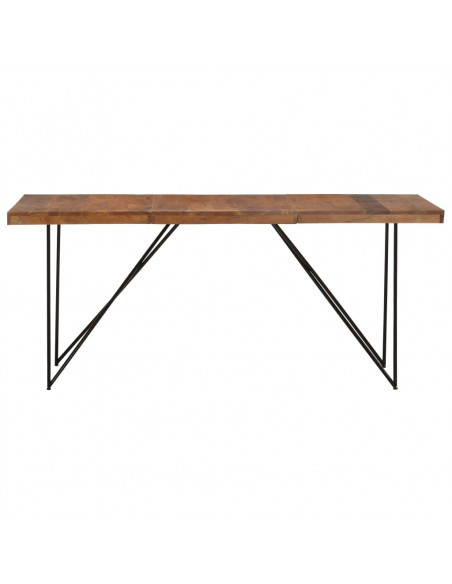 Tavolo da Pranzo 180x90x76 cm in Legno Massello di Acacia