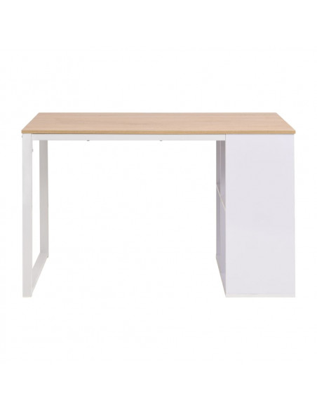 Scrivania 120x60x75 cm Rovere e Bianco