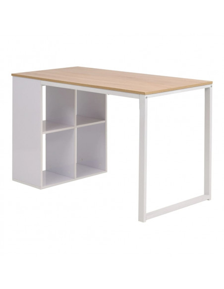 Scrivania 120x60x75 cm Rovere e Bianco