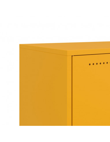 Mobile TV Giallo Senape 68x39x43,5cm Acciaio Laminato a Freddo