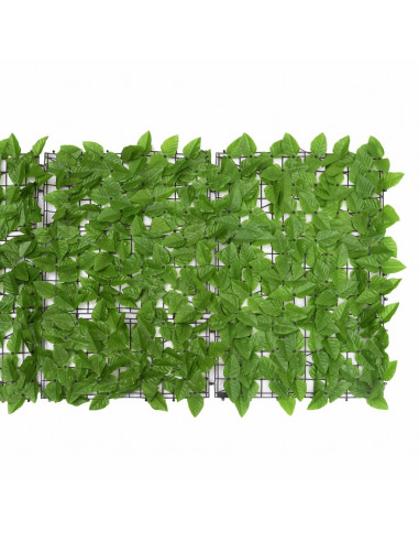 Paravento da Balcone con Foglie Verdi 300x75 cm